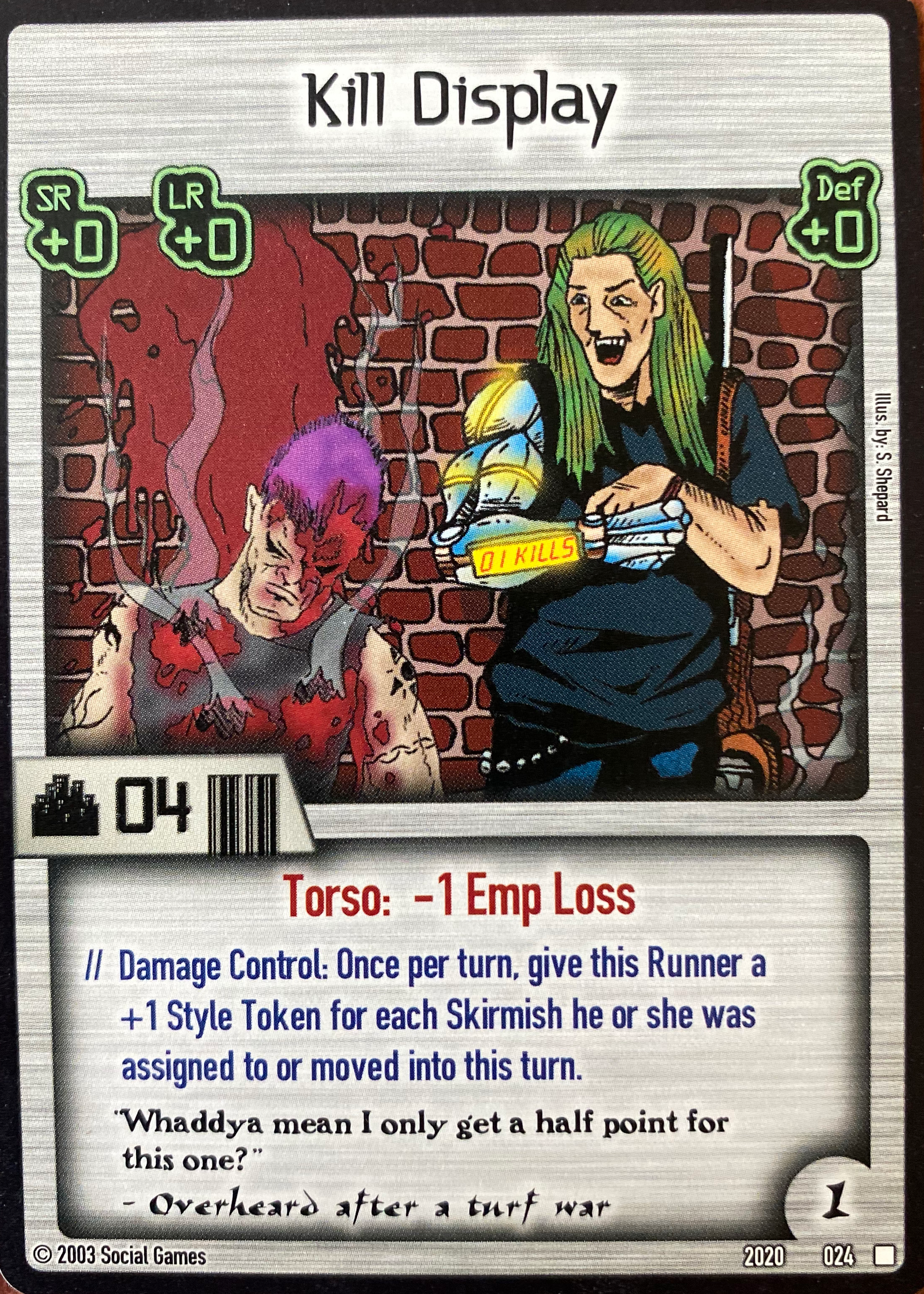 Kill Display Card