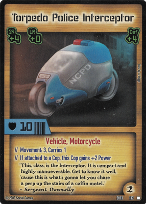 Torpedo Police Interceptor card scan