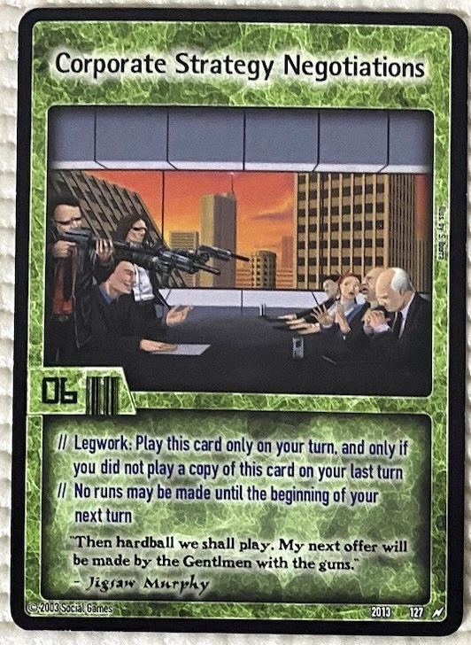 Corporate Strategy Negotiations Card