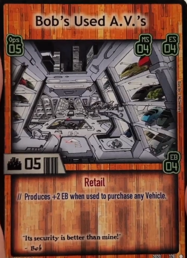 Bob's Used A.V.'s Card