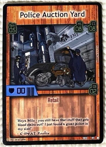 Police Auction Yard Card