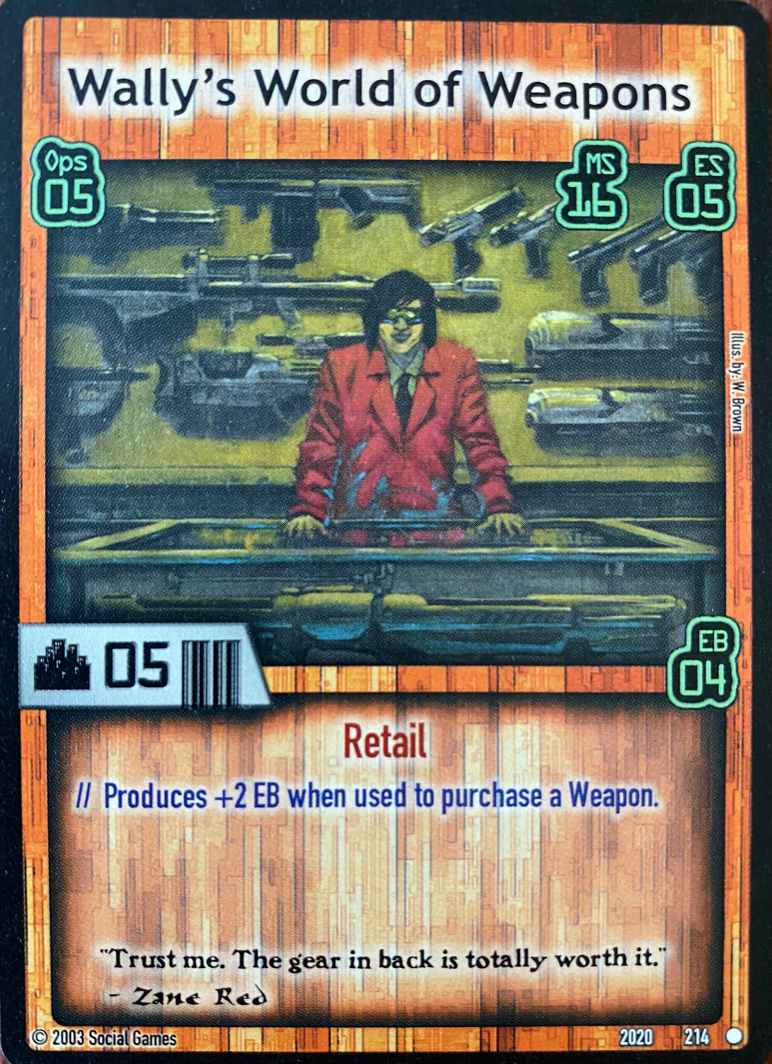 Wally's World of Weapons Card