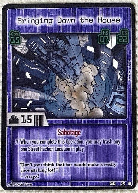 Bringing Down the House Card