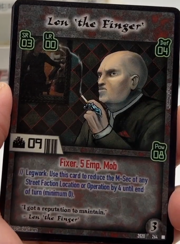 Lou 'the Finger' Card