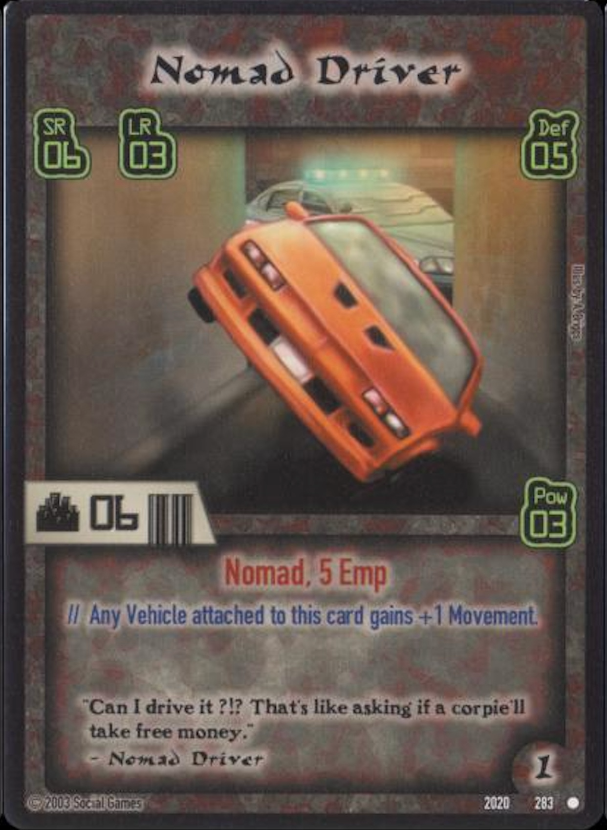 Nomad Driver Card