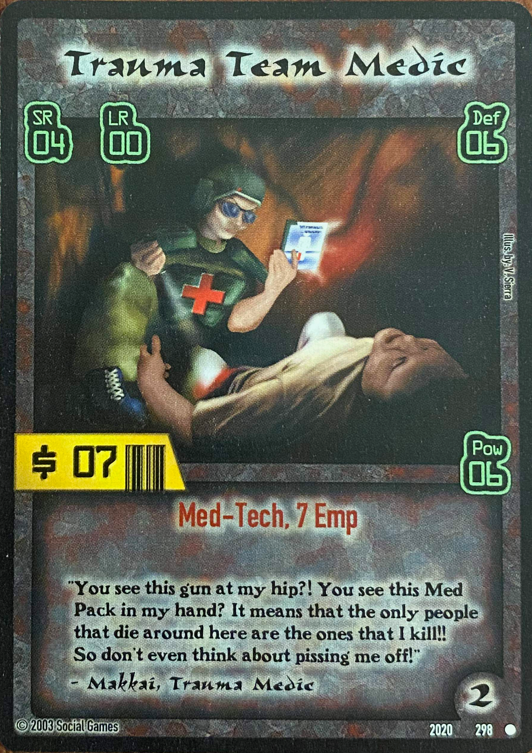 Trauma Team Medic Card