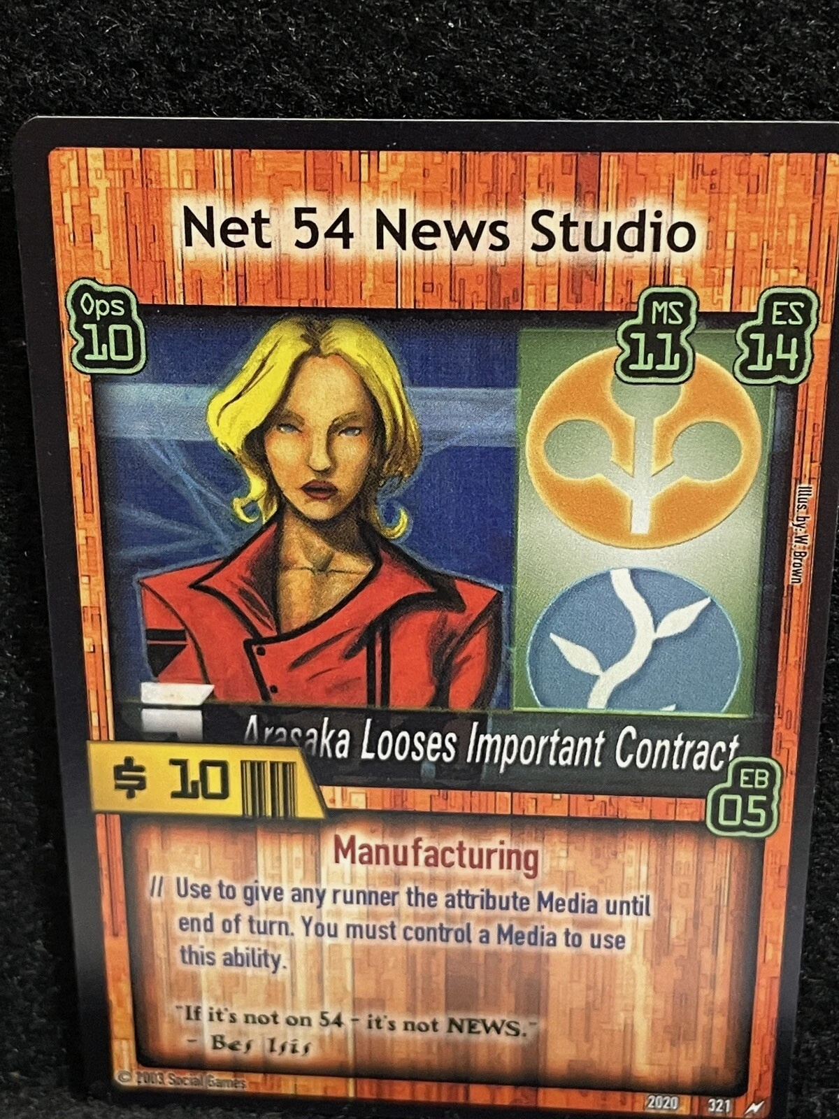 Net 54 News Studio Card