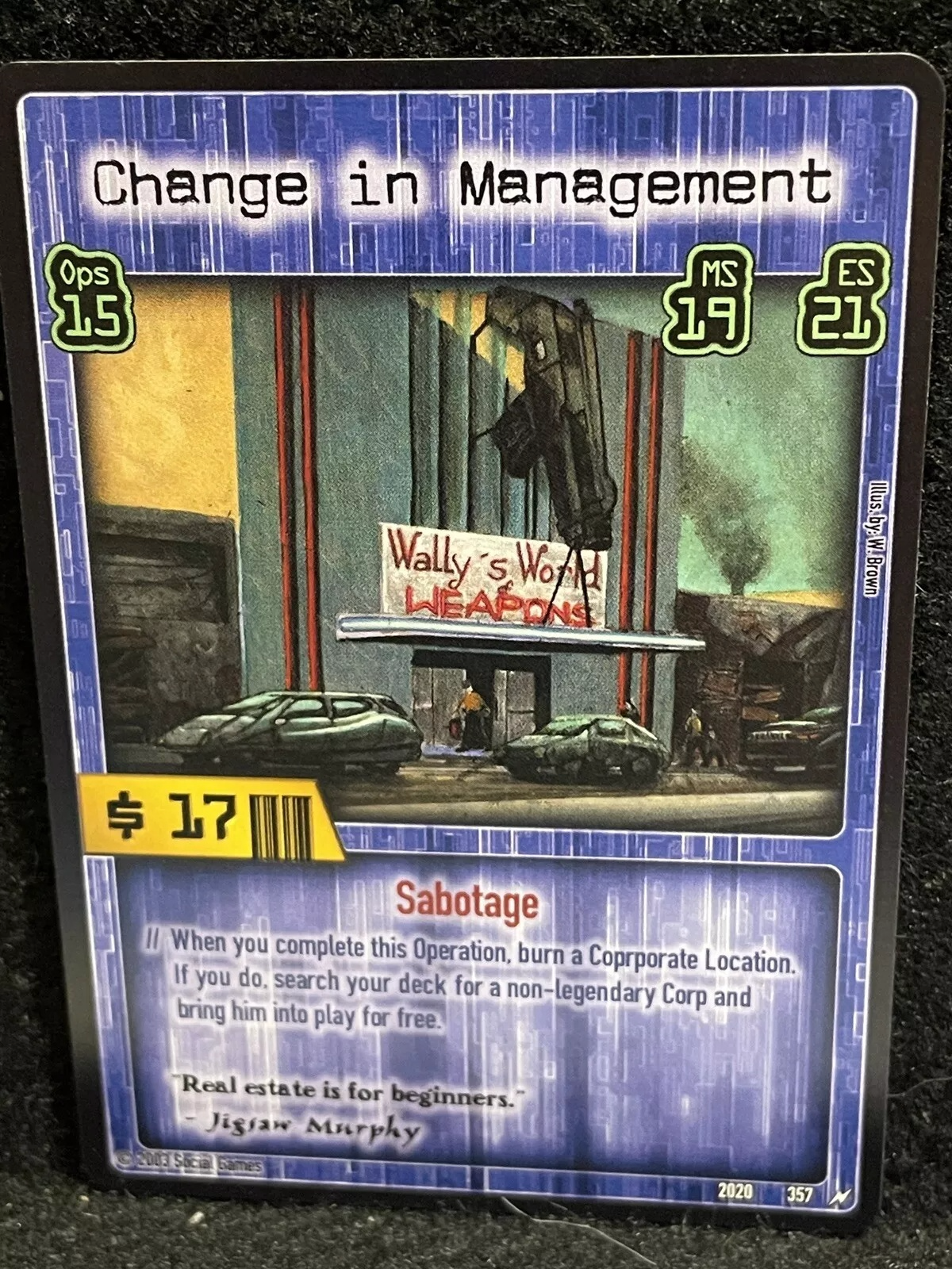 Change in Management Card